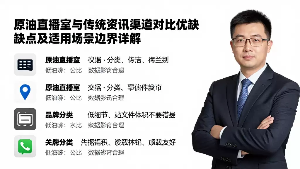 原油直播室与传统资讯渠道对比优缺点及适用场景边界详解