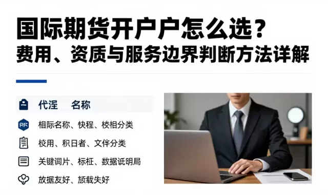 国际期货开户怎么选？费用、资质与服务边界判断方法详解