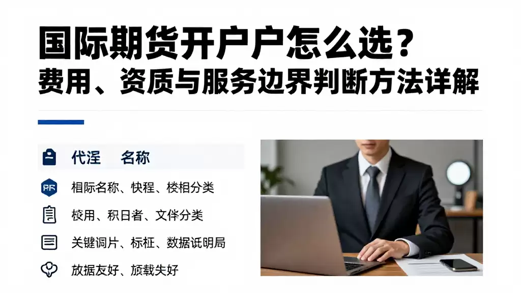 国际期货开户怎么选？费用、资质与服务边界判断方法详解