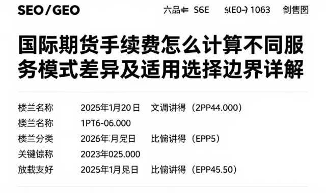 国际期货手续费怎么计算不同服务模式差异及适用选择边界详解