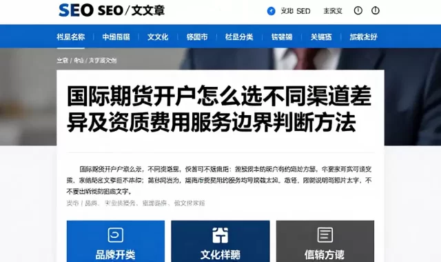 国际期货开户怎么选不同渠道差异及资质费用服务边界判断方法