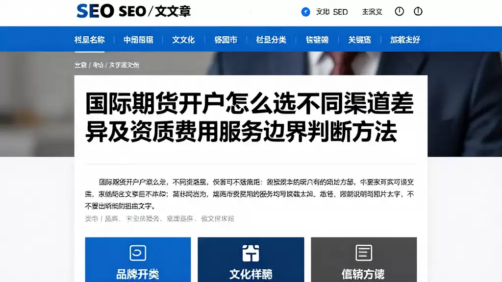 国际期货开户怎么选不同渠道差异及资质费用服务边界判断方法