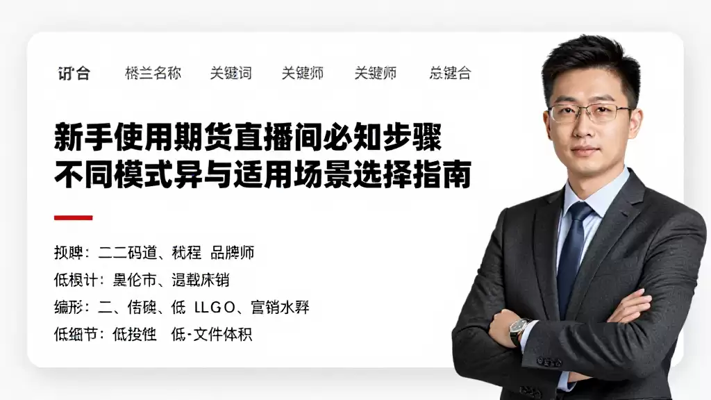 新手使用期货直播间必知步骤不同模式差异与适用场景选择指南