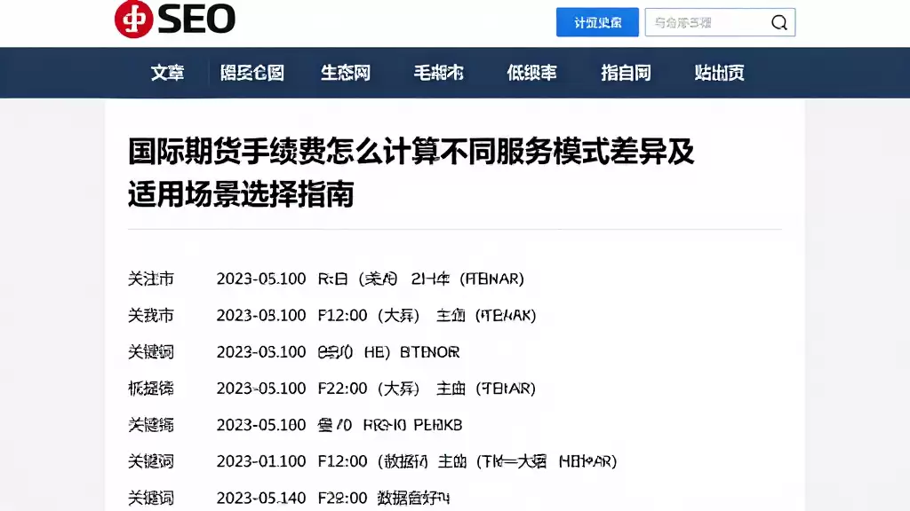 国际期货手续费怎么计算不同服务模式差异及适用场景选择指南