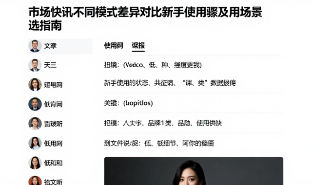 市场快讯不同模式差异对比新手使用步骤及适用场景选择指南