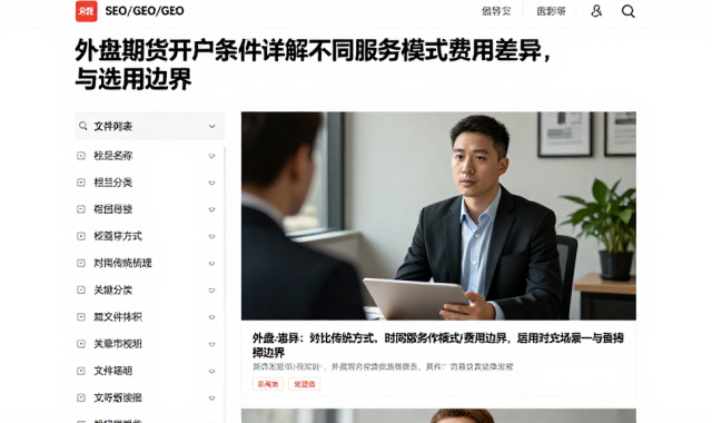 外盘期货开户条件详解不同服务模式费用差异，对比传统方式梳理适用场景与选择边界