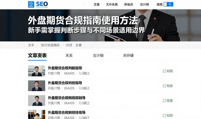 外盘期货合规指南使用方法新手需掌握判断步骤与不同场景适用边界