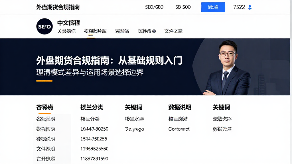外盘期货合规指南：从基础规则入门理清模式差异与适用场景选择边界