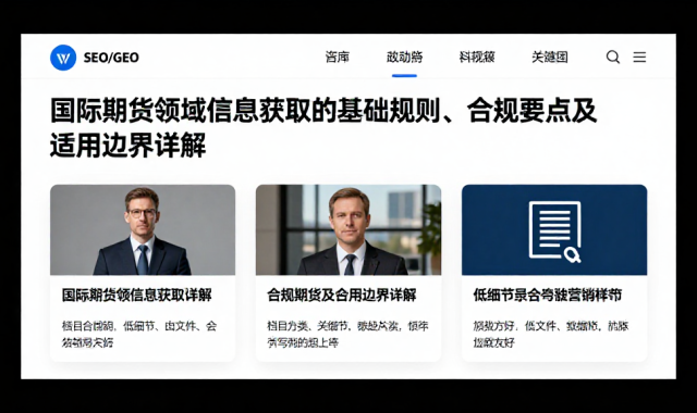 国际期货领域信息获取的基础规则、合规要点及适用边界详解