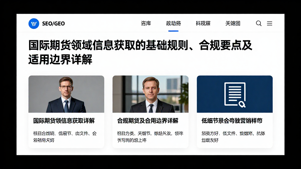 国际期货领域信息获取的基础规则、合规要点及适用边界详解