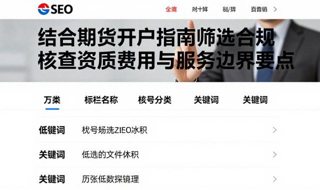 结合期货开户指南筛选合规渠道核查资质费用与服务边界要点