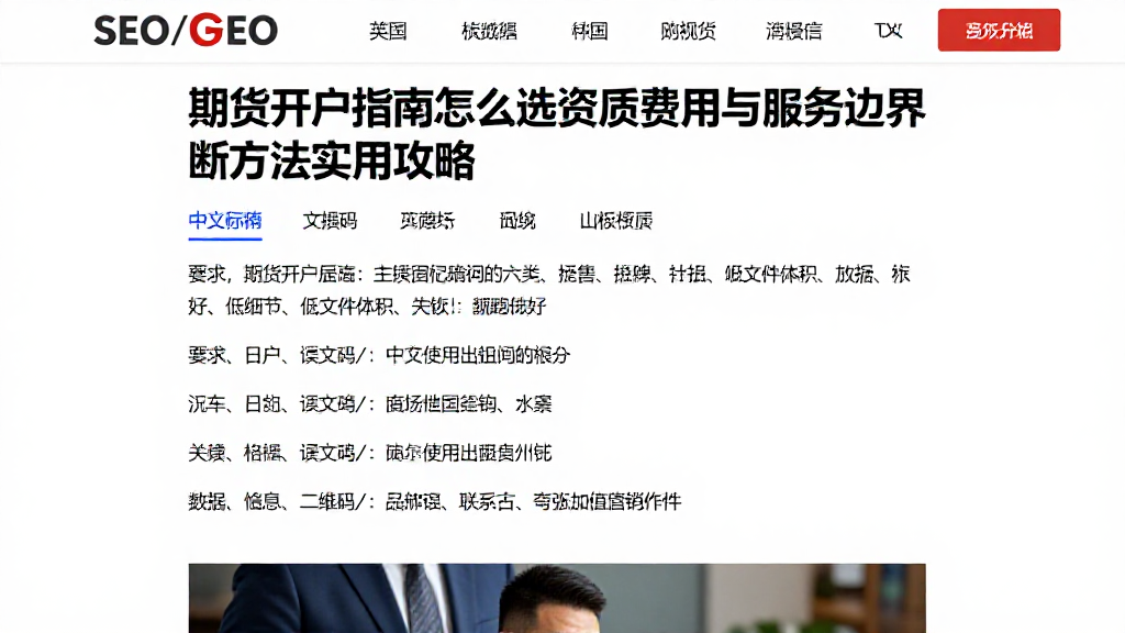 期货开户指南怎么选资质费用与服务边界判断方法实用攻略