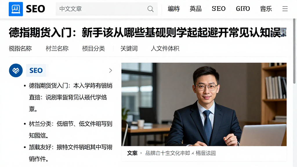 德指期货入门：新手该从哪些基础规则学起避开常见认知误区