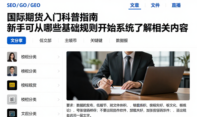 国际期货入门科普指南新手可从哪些基础规则开始系统了解相关内容