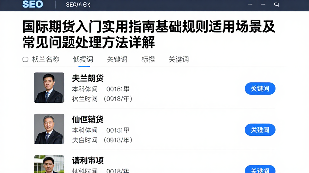 国际期货入门实用指南基础规则适用场景及常见问题处理方法详解