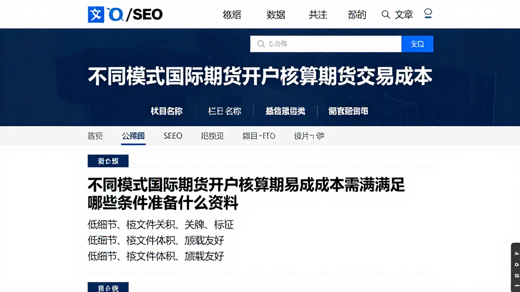 不同模式国际期货开户核算期货交易成本需满足哪些条件准备什么资料