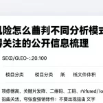 投资风险怎么研判不同分析模式差异及值得关注的公开信息梳理
