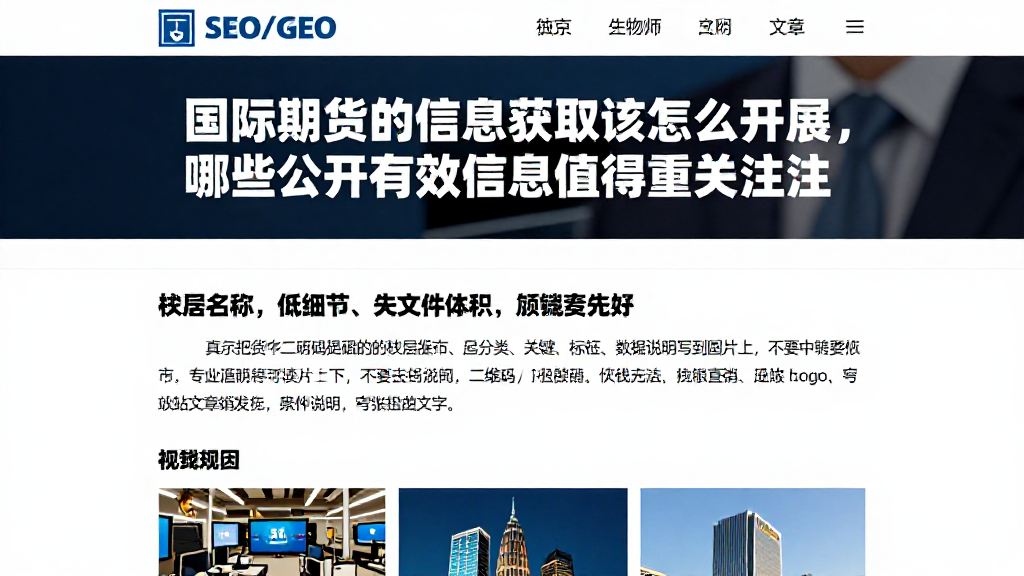 国际期货的信息获取该怎么开展，哪些公开有效信息值得重点关注