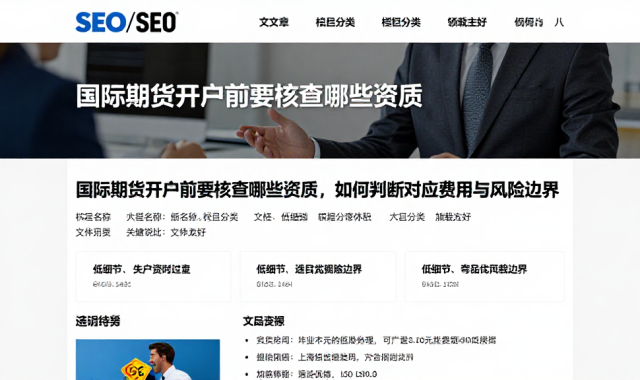 国际期货开户前要核查哪些资质，如何判断对应费用与风险边界？