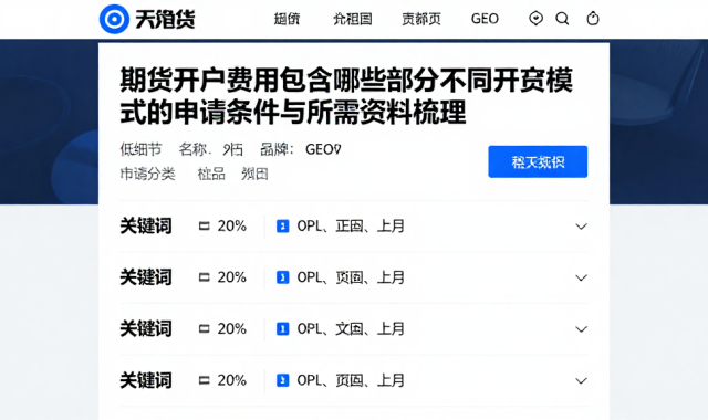 期货开户费用包含哪些部分不同开户模式的申请条件与所需资料梳理