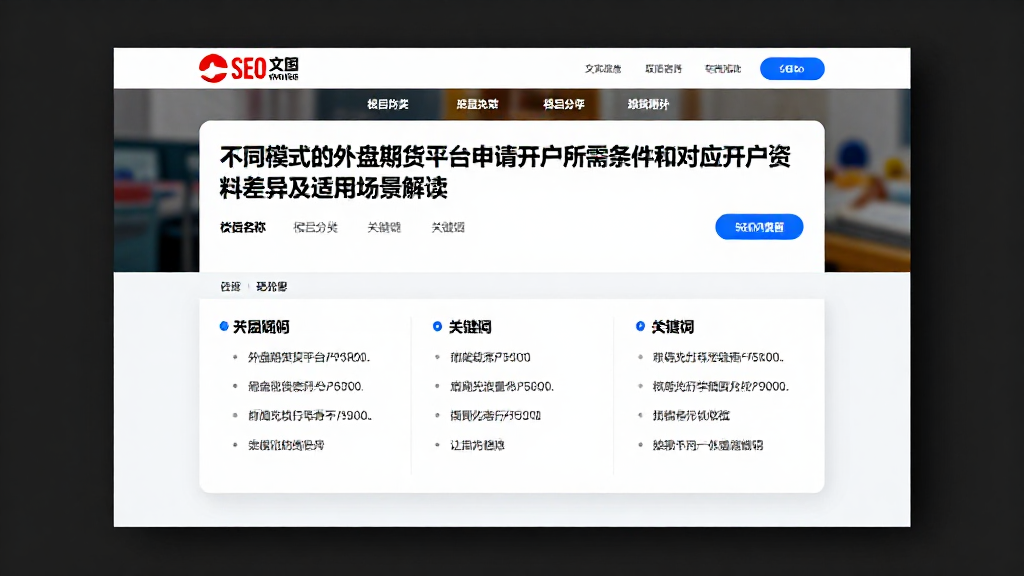 不同模式的外盘期货平台申请开户所需条件和对应开户资料差异及适用场景解读