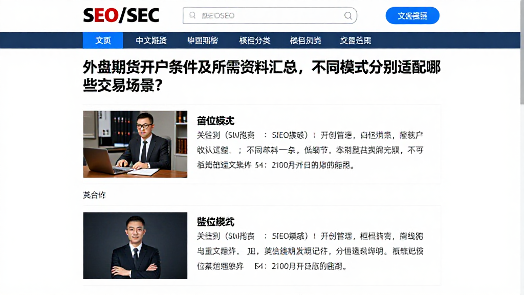 外盘期货开户条件及所需资料汇总，不同模式分别适配哪些交易场景？