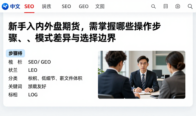 新手入门外盘期货，需掌握哪些操作步骤、模式差异与选择边界