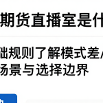 国际期货直播室是什么从基础规则了解模式差异适用场景与选择边界