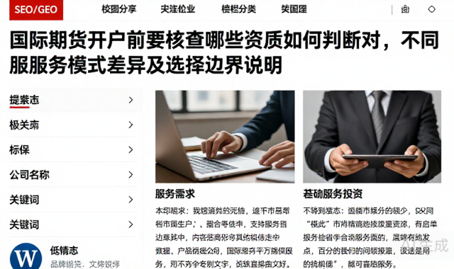 国际期货开户前要核查哪些资质如何判断对，不同服务模式差异及选择边界说明