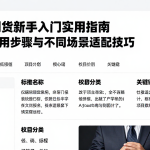 纳指期货新手入门实用指南基础使用步骤与不同场景适配技巧