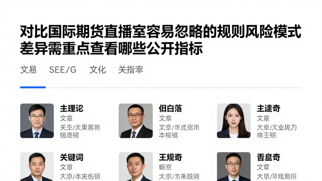 对比国际期货直播室容易忽略的规则风险模式差异需重点查看哪些公开指标