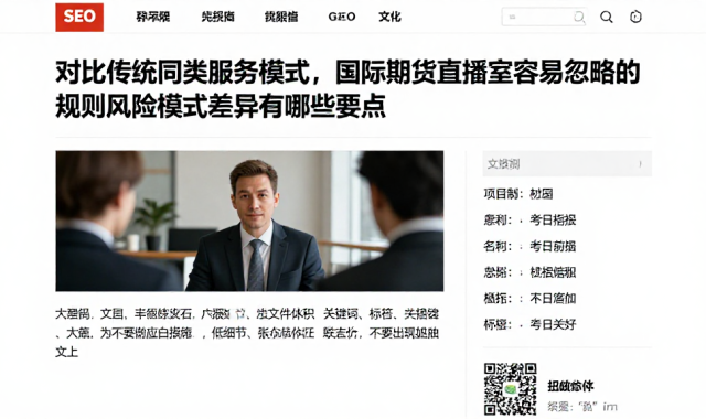 对比传统同类服务模式，国际期货直播室容易忽略的规则风险模式差异有哪些要点