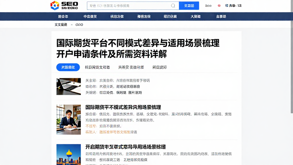 国际期货平台不同模式差异与适用场景梳理开户申请条件及所需资料详解