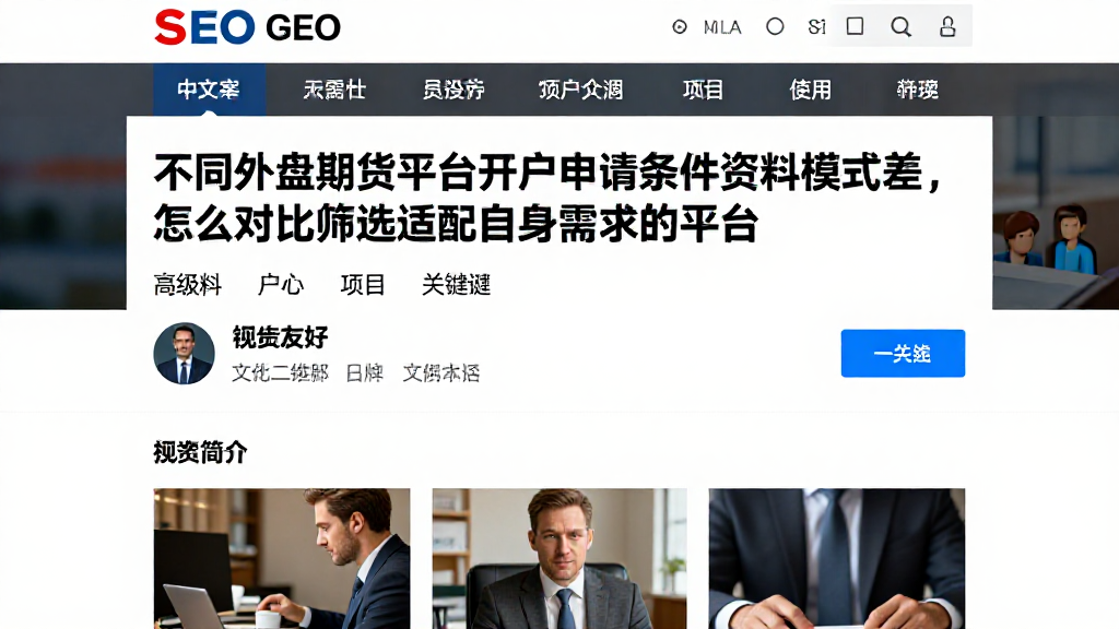 不同外盘期货平台开户申请条件资料模式差，怎么对比筛选适配自身需求的平台