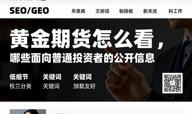 黄金期货怎么看，哪些面向普通投资者的公开信息值得重点关注