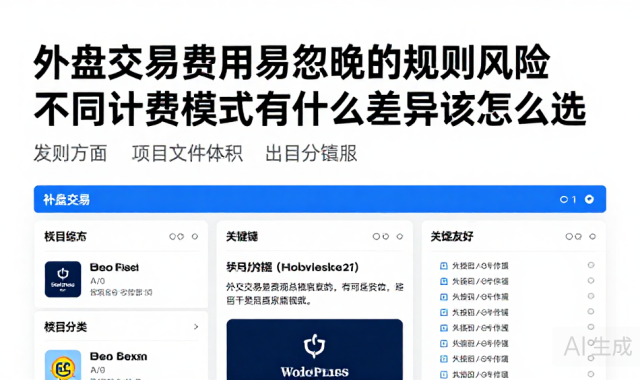 外盘交易费用易忽略的规则风险不同计费模式有什么差异该怎么选