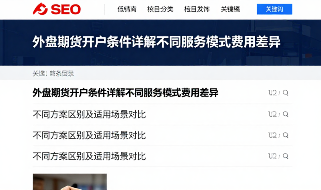 外盘期货开户条件详解不同服务模式费用差异，不同方案区别及适用场景对比